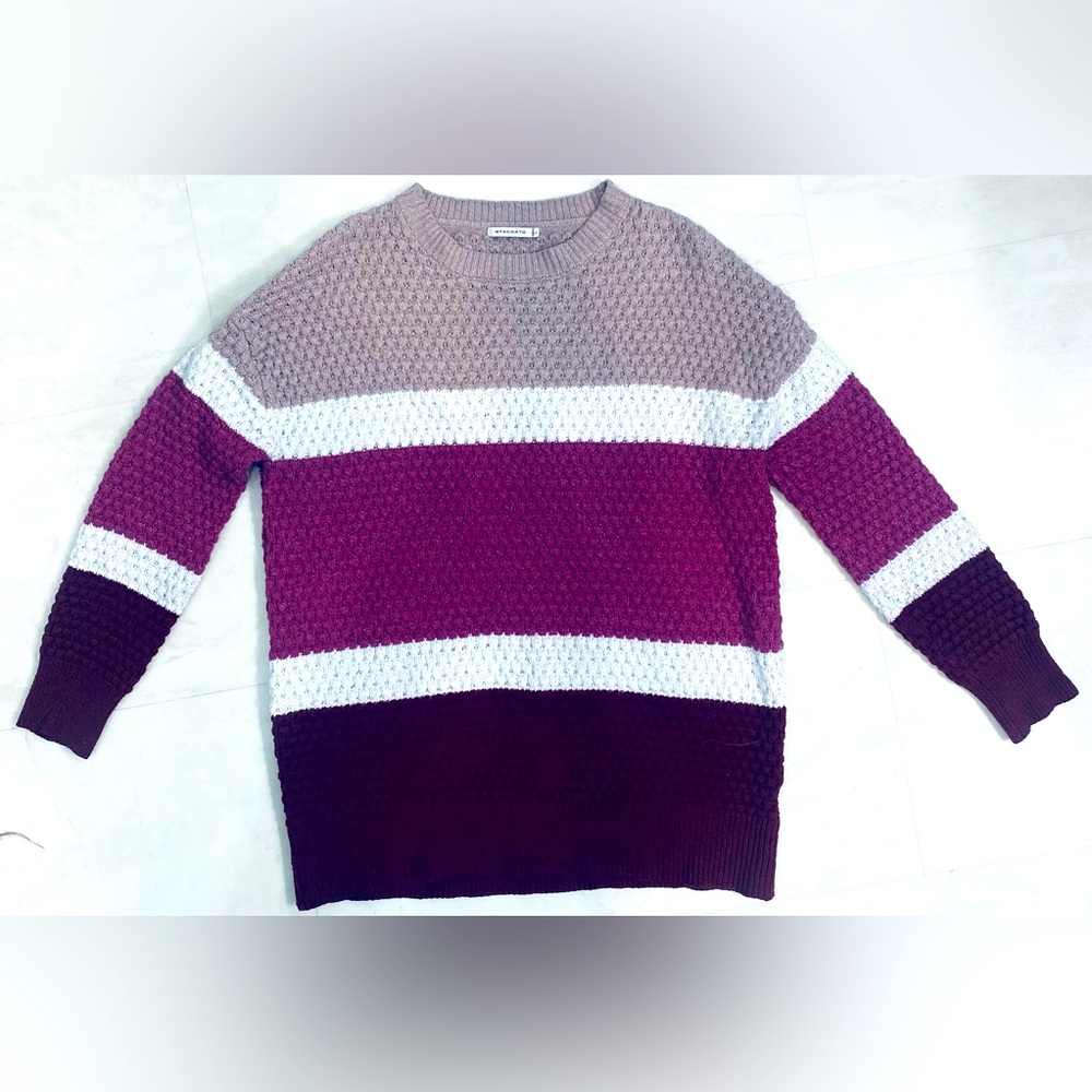 Staccato color block sweater. Size Large